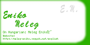 eniko meleg business card